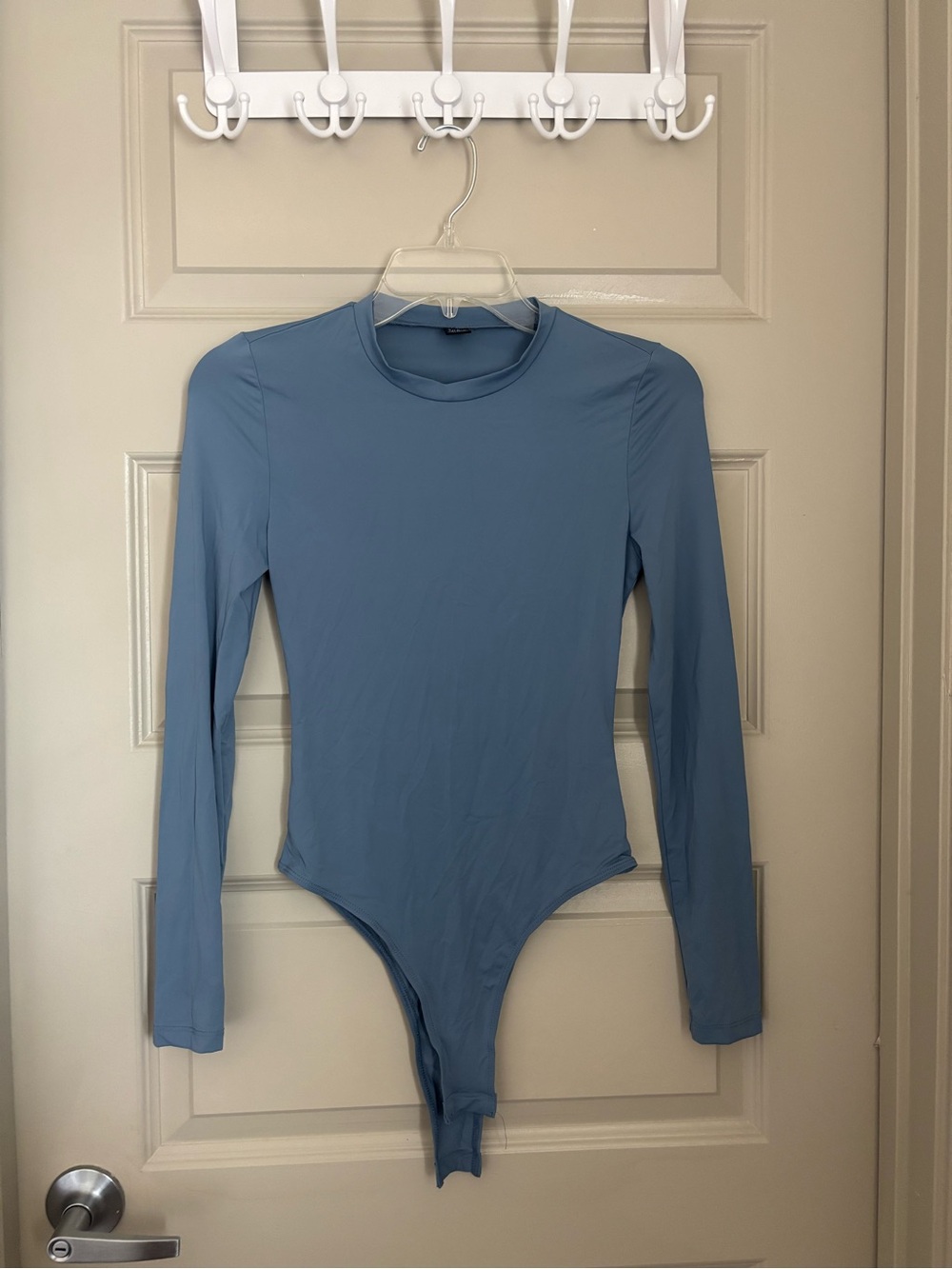Long Sleeve Bodysuit in Dusty Blue